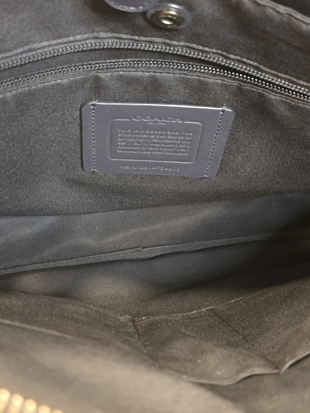 Coach Perry Slim Briefcase Signature Canvas Black Charcoal